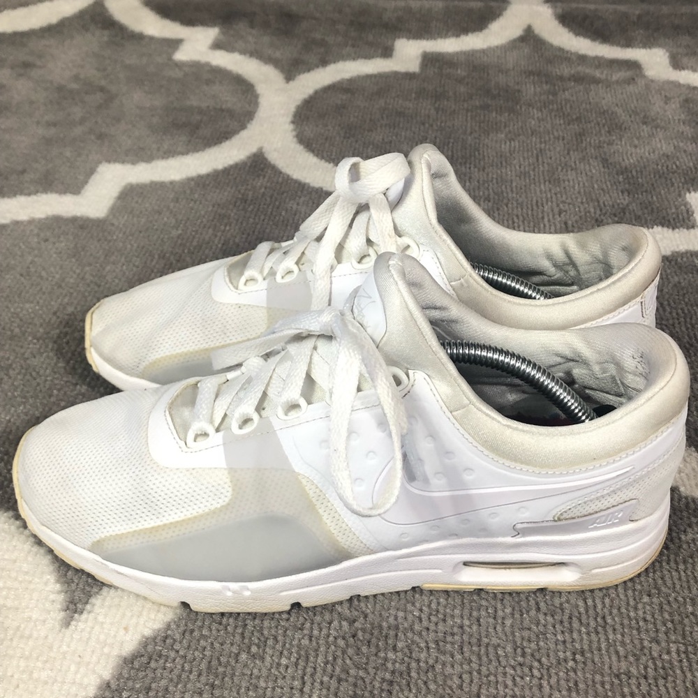 Nike Sneakers Womens Sz 8.5 Air Max Zero Triple White 857661-104 Shoes